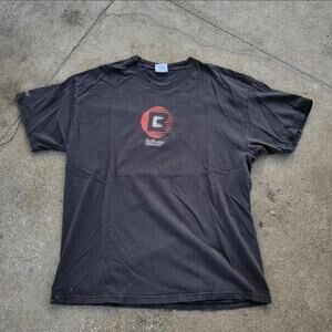 Vtg Y2k SANTA CRUZ BICYCLES Blur Futuristic Logo Graphic Bike Cycling T Shirt XL